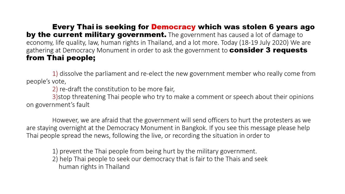 🙏🏻อันนี้คืออันที่ถูกต้องและละเอียดมากๆนะคะ ช่วยกัยรีทวิต นำรูปที่ถูกไปโพสต์ และช่วยกันติดแท็ก #เยาวชนปลดแอก #respectdemocracyTHAI