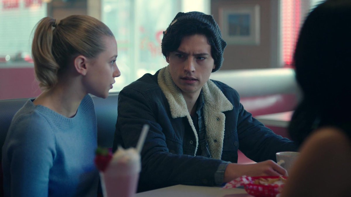 and also in 1x08, betty has another strawberry, which you could interpret as being about archie or about her confidence in fp/loyalty to jughead.
