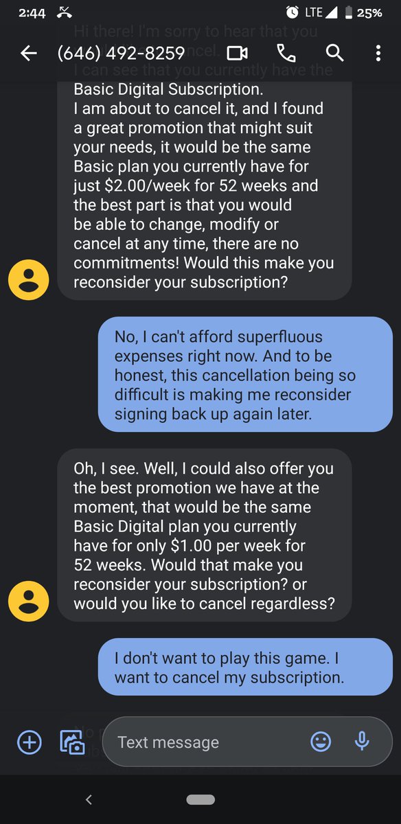 jarj87's tweet photo. Listen, I want to be able to support journalism but @NewYorkTimesUSA, this process you've created for subscription cancellation is archaic, don't game me for more money, give me a button to unsubscribe. https://t.co/uwVVtUEfQZ