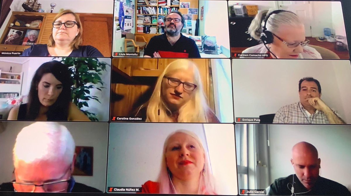 LluisMontoliu's tweet photo. Hoy, convocados por @ALBA_albinismo nos hemos reunido asociaciones de ayuda a personas con #albinismo de países latinoamericanos: Argentina, Chile, México, Colombia, Brasil, Paraguay, Panamá, Ecuador, EEUU y España para la primera conferencia #CLAVE2020
https://t.co/4yC0bLO22e https://t.co/lZ3VZfJeFk