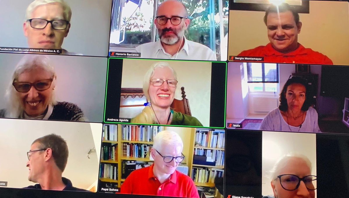 LluisMontoliu's tweet photo. Hoy, convocados por @ALBA_albinismo nos hemos reunido asociaciones de ayuda a personas con #albinismo de países latinoamericanos: Argentina, Chile, México, Colombia, Brasil, Paraguay, Panamá, Ecuador, EEUU y España para la primera conferencia #CLAVE2020
https://t.co/4yC0bLO22e https://t.co/lZ3VZfJeFk