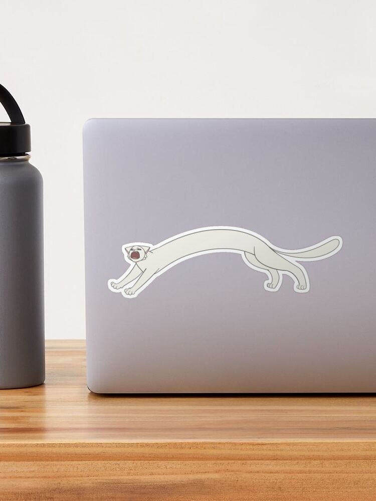 whisquers's tweet photo. How long is your doggo? ...Surely not that long, right? 🐕 What about your pretty kitty-- have you seen them do a biiiiig stretchy? 🐈 

Represent your love for extra-long #dogs and #cats with some #Redbubble #stickers (or other merch)! https://t.co/rmoNtSlirc