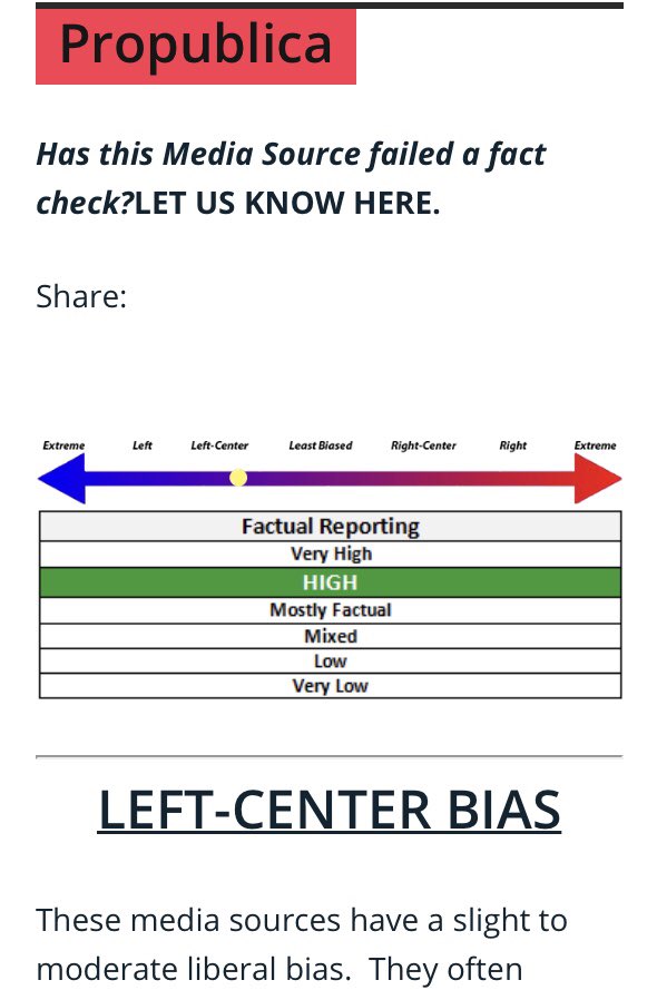  #InformationWarfare “They often publish factual information that utilizes loaded words (wording that attempts to influence an audience by using appeal to emotion or stereotypes) to favor liberal causes.” https://mediabiasfactcheck.com/propublica/&nbsp;