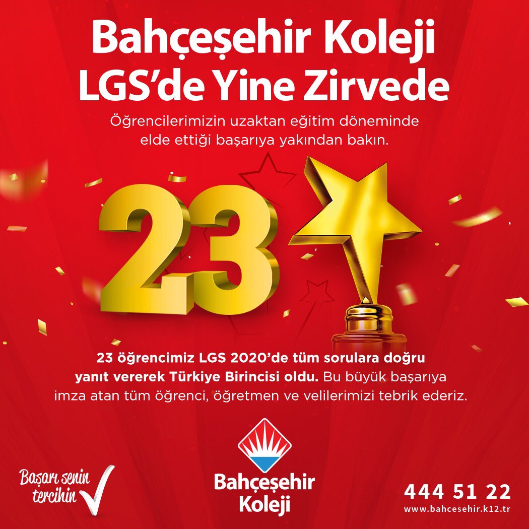 sibeldurak18's tweet photo. #2019LGS' den sonra #2020LGS' de de başarının adresi @bahcesehir_k12
#başarısenintercihin https://t.co/cW7LBl9baa