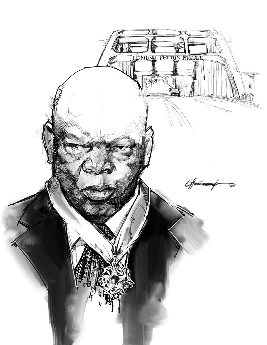 He is &amp; will remain an iconic reminder that I &amp; my country  needs to “cross the bridge” steadily &amp; often to get our minds right.
#RIPJohnLewis