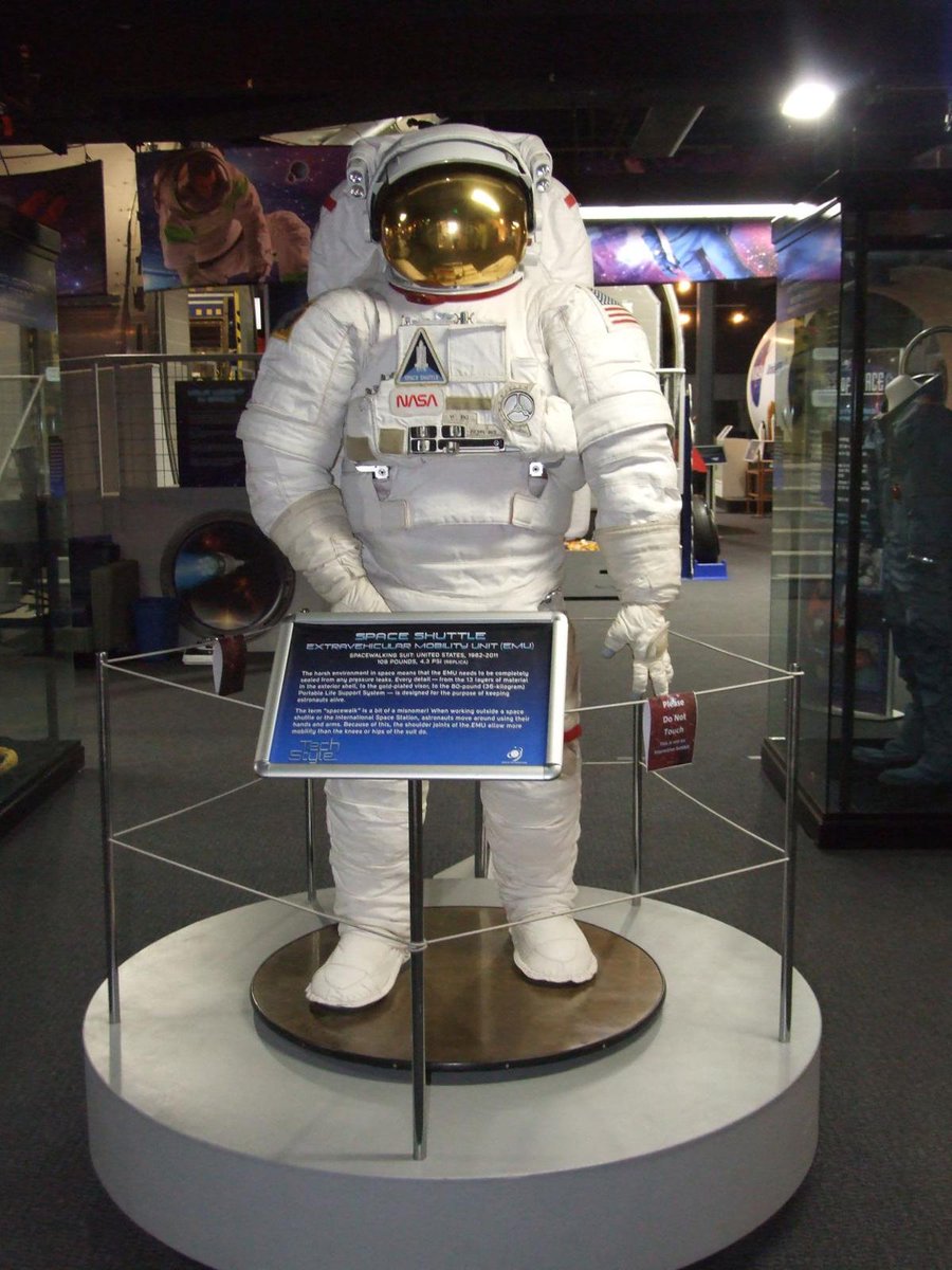 SpaceFoundation's tweet image. How did our Extravehicular Mobility Unit (EMU) get its nickname George?

Share a picture of yourself with George &amp;amp; the answer to the question with the hashtag #Space4Fun. The first correct answer will get in free to the Discovery Center on their next visit!

Credit: .@czGazette