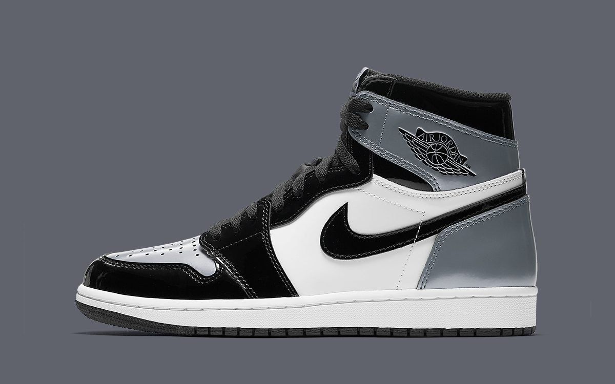 jordan patent silver toes