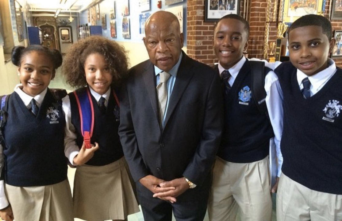 He was an icon, a genius, a legendary leader and one of the kindest individuals I have ever met. He would always get in the floor and talk to our students on their level, telling them fascinating stories of his life and the Civil Rights movement. We have lost America’s hero. 🙏