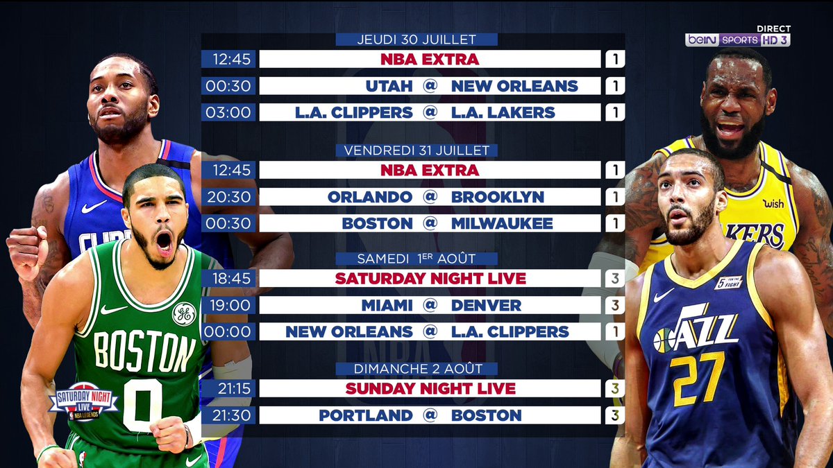 🏀 #NBAExtra
👉 Découvrez le programme de reprise sur les antennes de beIN SPORTS !