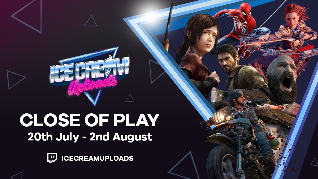 IceCreamUploads's tweet photo. REMINDER:

We start #CloseOfPlay on Monday!

Our regular content is on hiatus for 2 weeks.

Instead, we’re playing through #TheLastOfUs and #TheLastofUsPartII!

We’ll play through both parts back to back and then you can vote on the @PlayStationUK games that we follow them with! https://t.co/XwHxSDioXI