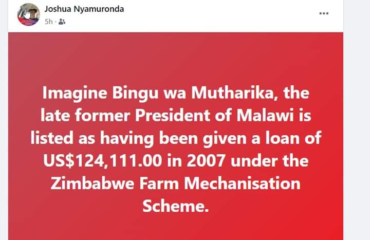 ict_science's tweet photo. Imagine Bingu waMutharika the late former President of Malawi was a beneficiary of the govt farm mechanization 'problem'. It runs deep and no wonder Zanu had supporters all over the place. https://t.co/0AzDK67mqN
