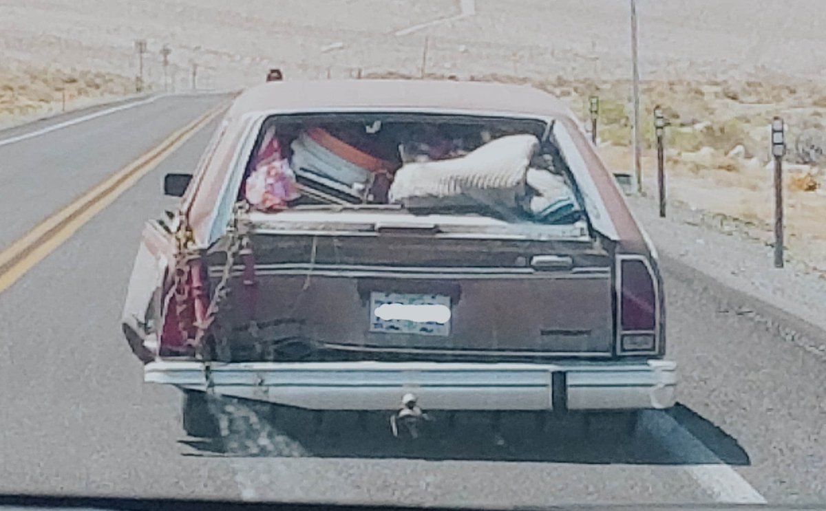 AJ_Radio's tweet photo. We bumped into Clark Griswold in the middle of Nevada today. The Wagon's still holding strong. #familyvacation #clarkgriswold #roadtrip #Nevada https://t.co/ZD8PktHQyY