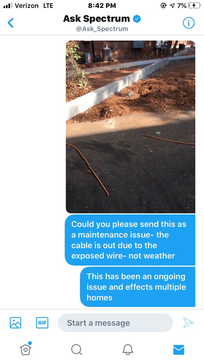 sarahbrittonv's tweet photo. @Ask_Spectrum On June 27th a cable was cut- it has been exposed for the past 20 days. Today it was cut again. No internet for 10 homes. https://t.co/aGAbsqUpfa
