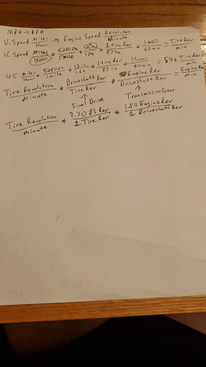 So let's say we are going to run pit road in second gear. At this particular track let's say we have a 1.80 second gear and a 3.70 rear gear. So 1.8 engine revolutions will make 1 driveshaft revolution, and 3.7 driveshaft revolutions will make one axle/ tire revolution.
