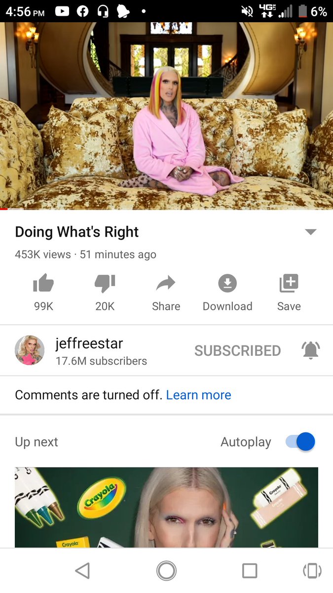 GrambuschBrown's tweet photo. @JeffreeStar uplot a new video and shortly after I commented he turns off the comments 🙄

My comment will be in the replies https://t.co/9Pezex6is9