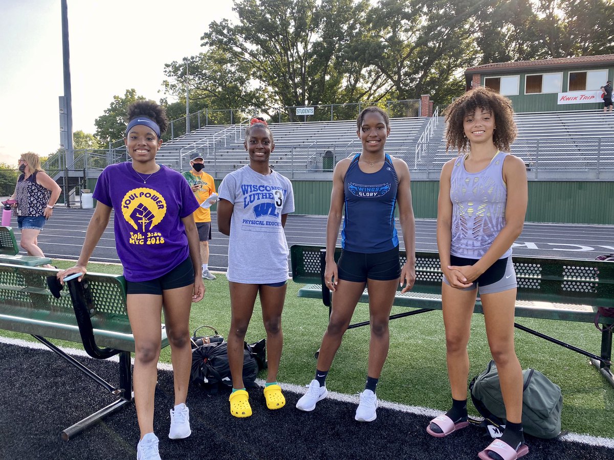 Shout out to these ladies &amp; <a href="/wiscomile/">Wisco Mile</a> for putting together a 4x100 race this year. #wiscomile2020 #wiscomile
