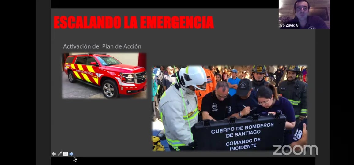 cbsantiago's tweet photo. Esta tarde, el 3º Comandante CBS expuso en el Panel de Conversación sobre Experiencias en el Manejo de Incidentes a Gran Escala, organizado por la @SeptimaBomberos.
@BomberosVina #BomberosSantiago https://t.co/dPIvYH7GRT