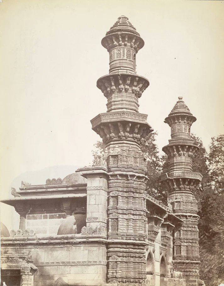 11# Moohafiz Khan's Mosque, Ahmedabad; a photo by Charles Lickfold, 1880's