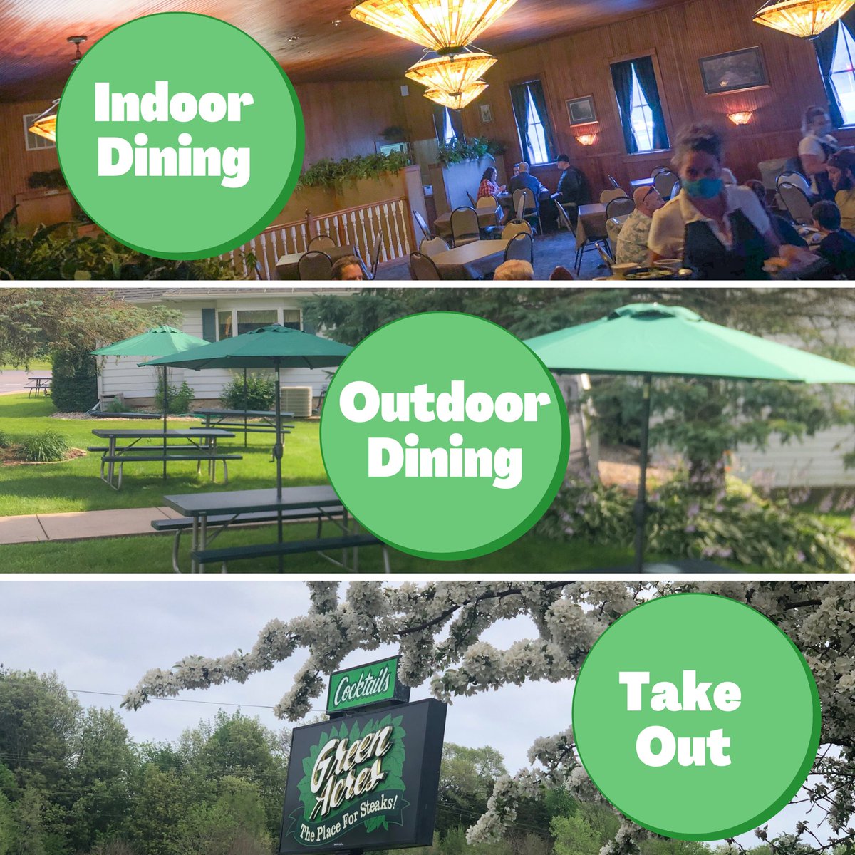 GreenAcresSP's tweet photo. 7 days a week. Inside, outside, or to-go. #GreenAcres #SupperClub #OldFashioneds #PrimeRib #FishFry #SaukPrairie https://t.co/tDtiVg4T5a
