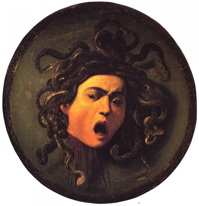 Yunan mitolojisinde ona bakanları taşa çeviren yılan saçlı Medusa'nın ismi "koruyucu, koruyan" anlamına gelmektedir. Medusa Hint-Avrupa ana dilinde "sakınan, önlem alan, koruyan" anlamındaki "med-" kökünden gelmektedir.