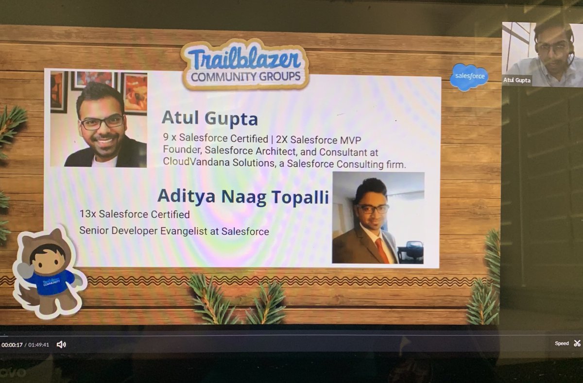 SanRamonSFDC's tweet image. Thanks @atul31gupta &amp;amp; @adityanaag  for wonderful insight into the Salesforce developer space and new features of the summer release. Thanks @sybs_l for being there among 33 other trailblazers.

#sfdcdeveloper #salesforce #SanRamonSFDC #sanramon #SummerRelease2020 #newfeatures