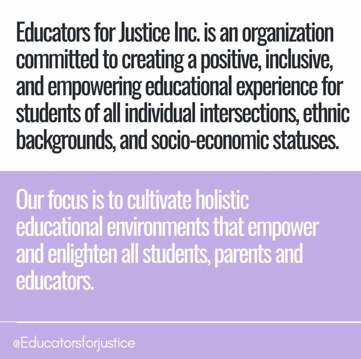 Educators For Justice, Inc. tweet media