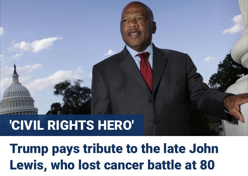 fmcausby's tweet photo. Wow. ⁦Love how a civil rights icon dies and ⁦@foxnewsalert⁩ makes it about the white guy. SMH. https://t.co/n3fCYtTs7Y