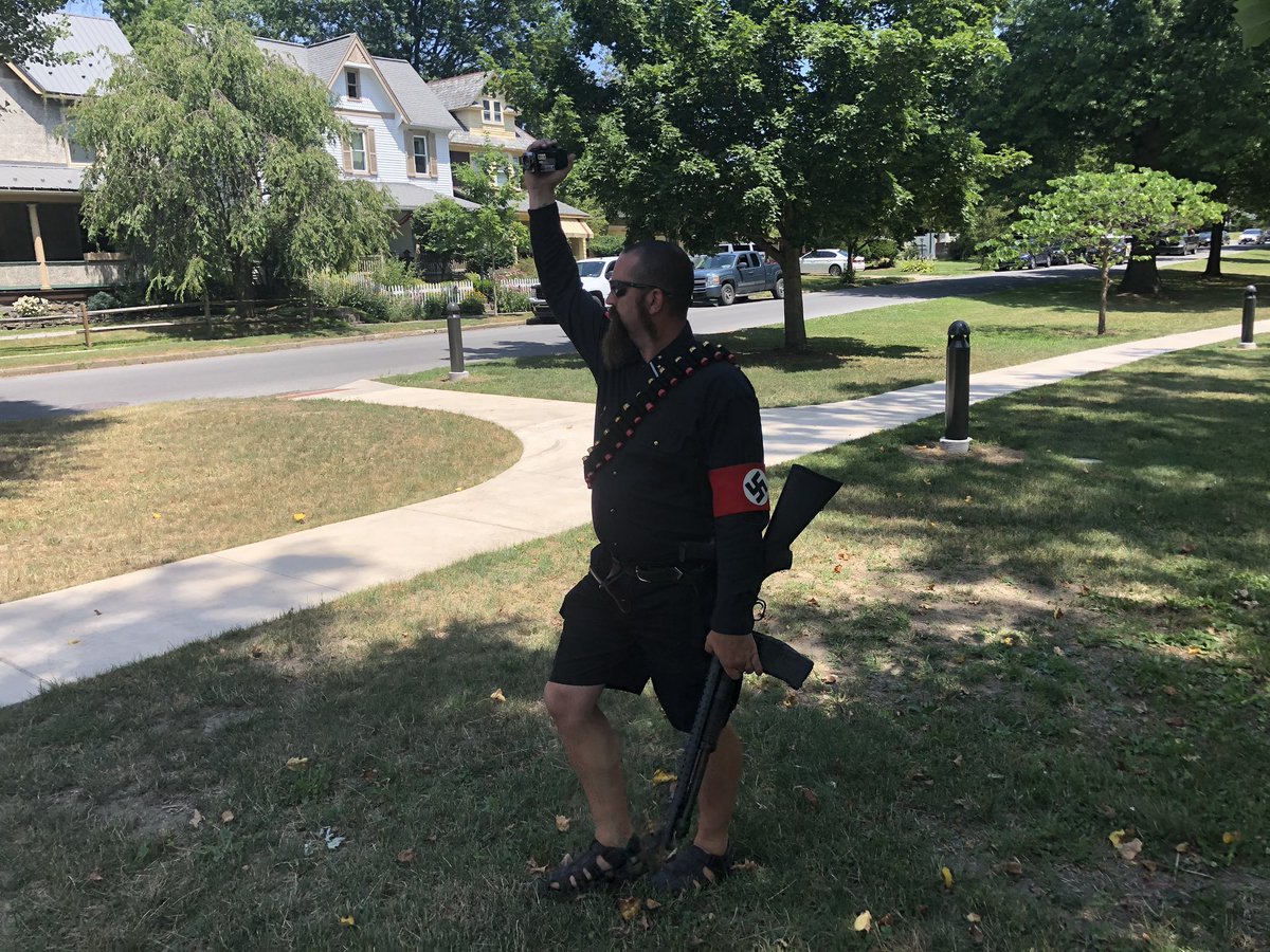 A group of armed National Socialist Neo-Nazis marched through a park in Williamsport PA today. https://www.rawstory.com/2020/07/neo-nazi-group-marches-in-pennsylvania-in-defiance-of-19-regulations/