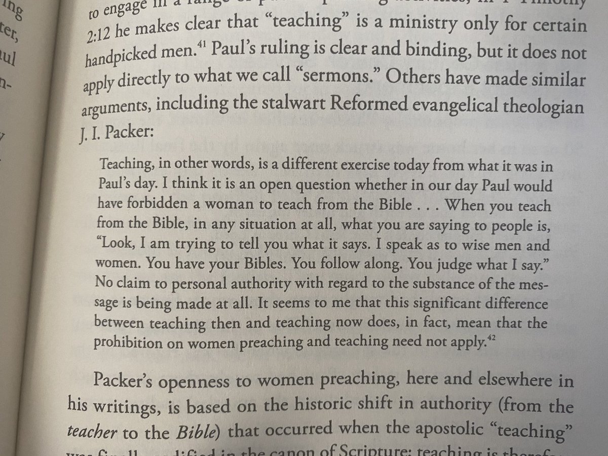 AleahMarsden's tweet image. How interesting to come across this @DrJIPacker quote today on women preaching. #ThankYouPacker indeed.