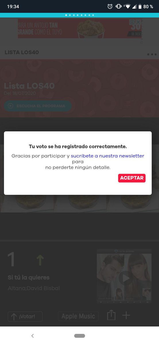 RebecaBarba's tweet photo. #Felicitaciones ๐๐๐๐๐ 1er Lugar @davidbisbal
#SiTuLaQuieres sube 4 lugares ๐๐๐โฌ๏ธ#Lugar1 Lista LOS40 de la semana https://t.co/LSv4xcoWUl vรญa @LOS40 ๐ปโฌ๏ธโ
@40GlobalShow @los40leon @los40mx ๐๐ค listo mi voto!! ๐๐๐๐๐๐๐ https://t.co/4D6E9fgWnc