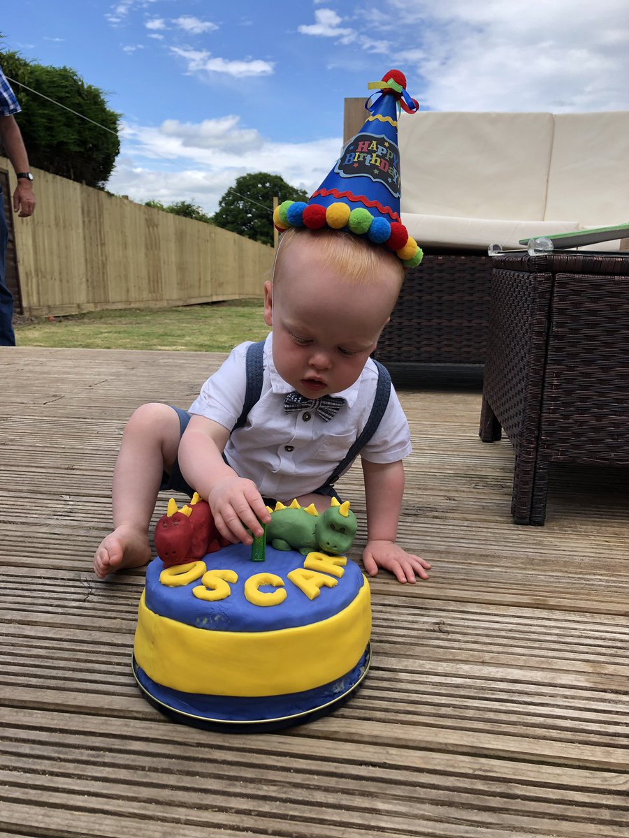 higgsabelle's tweet photo. What a wonderful day celebrating an amazing year with this beautiful boy! It’s been a busy day with the appearance of a 5th tooth, Oscar’s 1st proper word (car) and a BBQ in the garden 🥰 https://t.co/N4aLXWoZEM