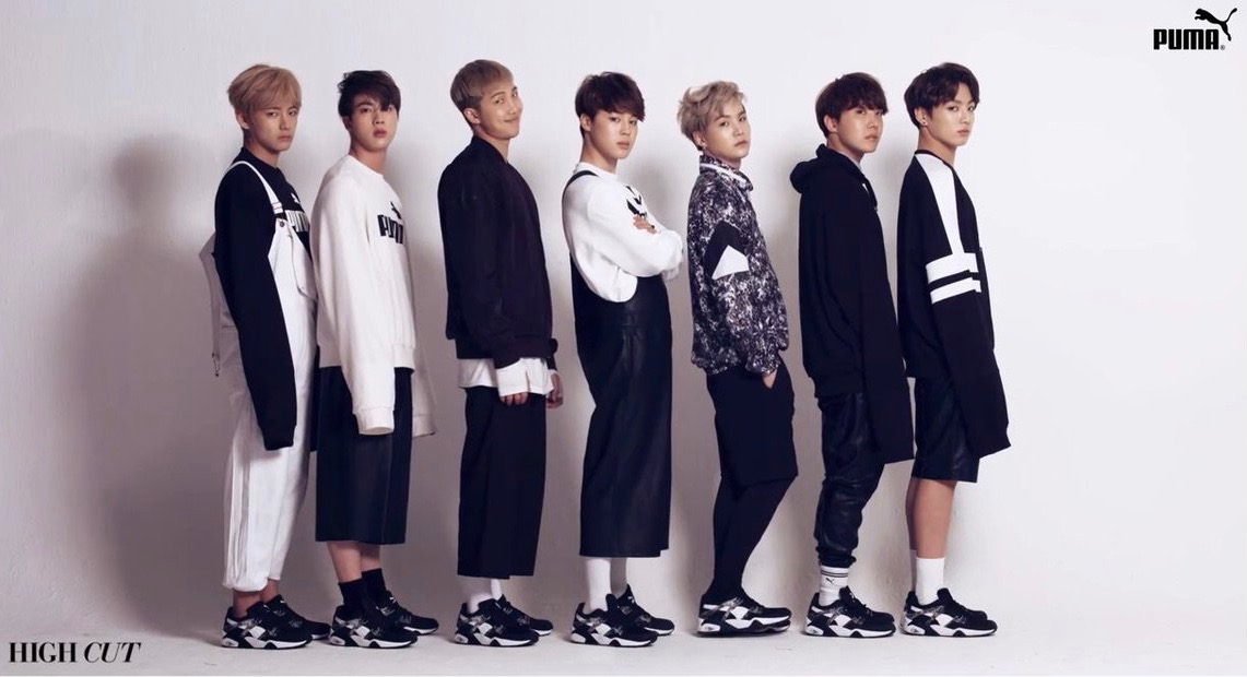 Because Jin in a leather skirt is a WHOLE concept