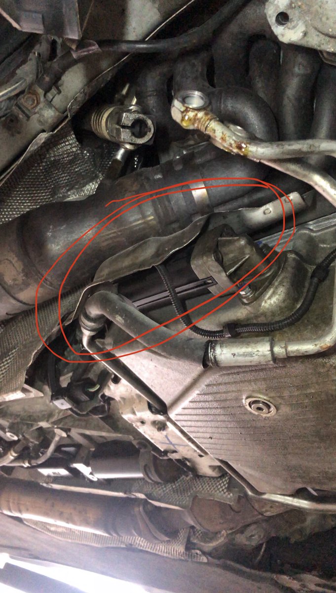 mikethepanel's tweet photo. @markriccioni Did BMW forget to fit a heat shield? Mines in bits atm and has a shield over the pas pipe https://t.co/adbX4imYrj