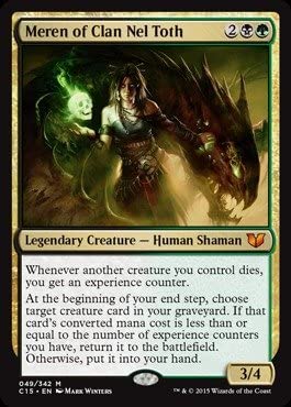 jmba98's tweet photo. @m_thegatherer Mine was Varolz, The Scar-Striped, I played it for like a year. Then Meren of Clan Nel Toth got printed and took over. https://t.co/uZTIRg3Rk6