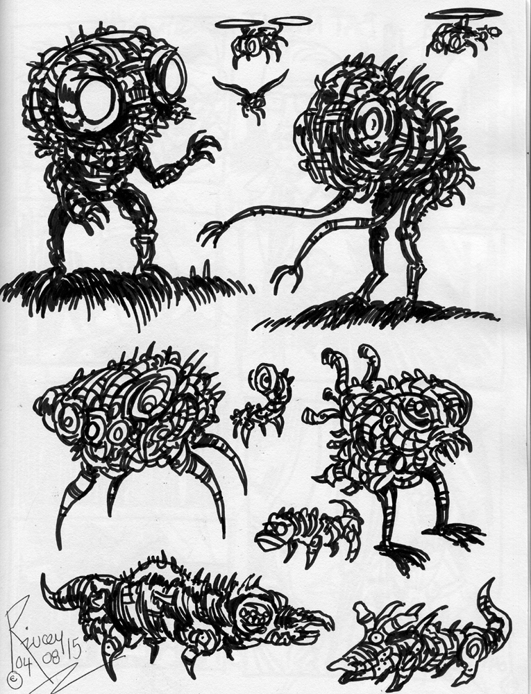 Thedocbot's tweet photo. B&W line drawings on a #scifisat Cheers! #SaturdayVibes #sketchbook #conceptart #spaceships #robots #robotart #drawings #conceptart #characterdesigns #aliendesigns #drawings #inksketches #drawrick #Creator https://t.co/TFFZtnMmLd