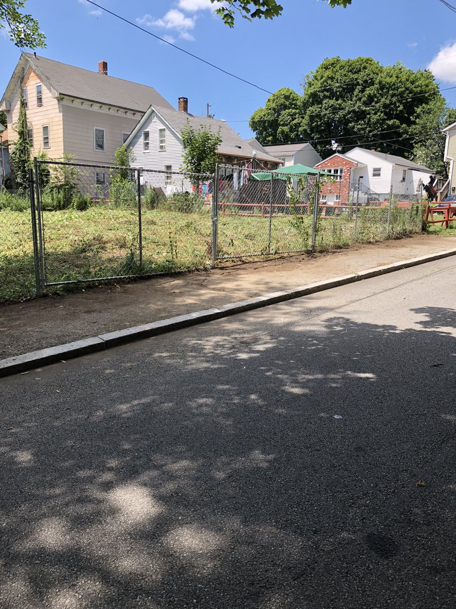 HabitatPVD's tweet photo. Some days you just need to get out there and get it done. Thank you Habitat board member @markrhoads for helping out! Rhoads 1-weeds 0. #siteoffuturehabitathome #sweatingalot #PCAlumni https://t.co/XAIG3odVoV