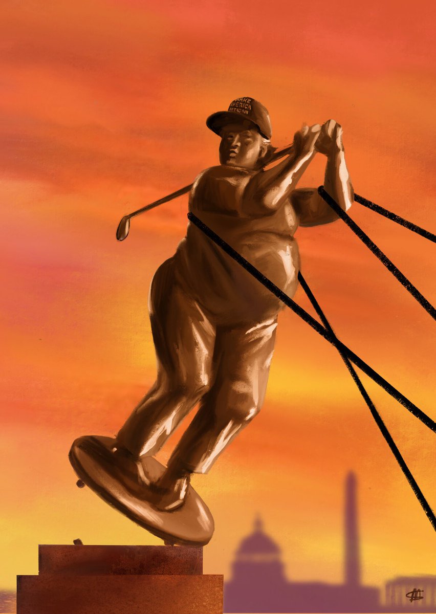 Tear it Down. 
First time in the New Yorker (digital issue)
newyorker.com/cartoons/daily…
#vote2020 #newyorkermagazine #newyorkercartoons #cartoon #cartoons #illustration #art #illustration #illustrator #marcossorensen