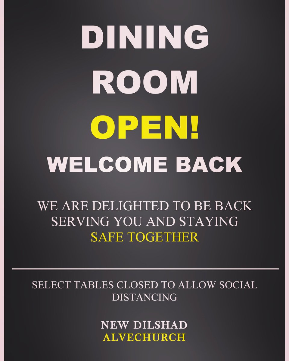 NewDilshad's tweet photo. We are pleased to announce our dining-in is now OPEN!

Our new opening hours are as follows:

Sunday - Thursday
5:00 - 10:00

Friday &amp; Saturday
5:00 - 11:00 https://t.co/4Oous1upFg