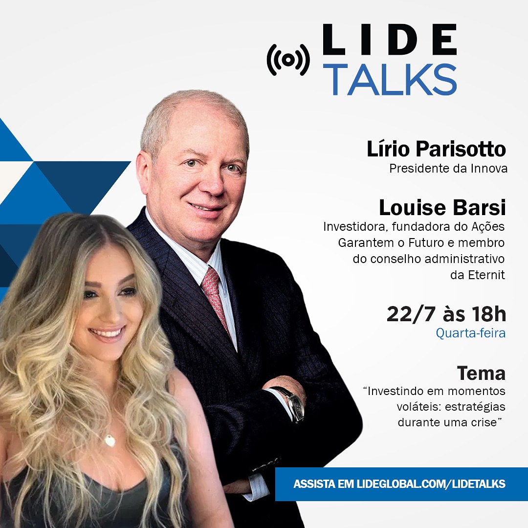 lideglobal's tweet photo. Na próxima quarta-feira, o LIDE Talks abordará investimentos em momentos voláteis. Assista ao vivo pelo link ou pelo LIDE Digital. #LIDETalks https://t.co/PbNUBoVWbk