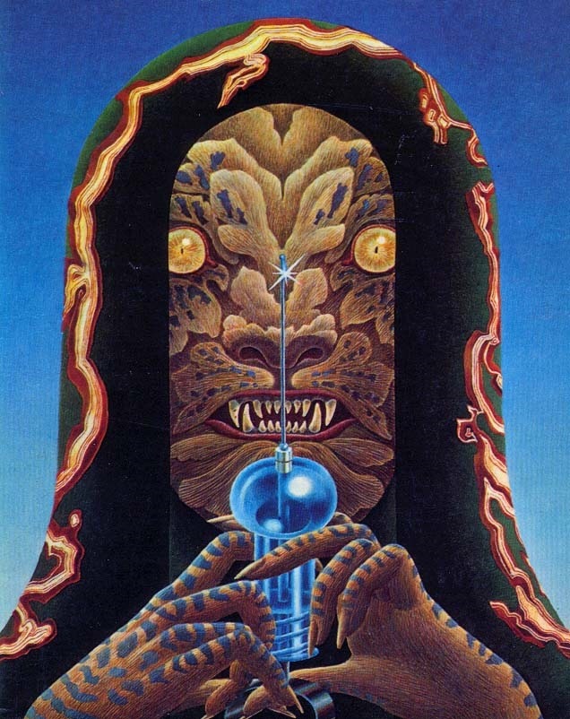 Here's Justin Todd’s upsetting 1977 cover art for Nightmare Blue, by Gardner Dozois & George Alec Effinger  #Caturday