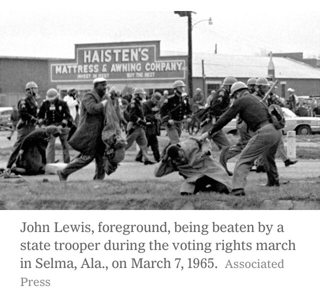 As we remember Congressman <a href="/repjohnlewis/">John Lewis</a> please do not forget that he was not a figure from the 1492 chapter of our history books, or the 1776 chapter, or the 1917 chapter. He was a man that lived in OUR LIFETIME, and he suffered a fractured skull marching for the right to vote.