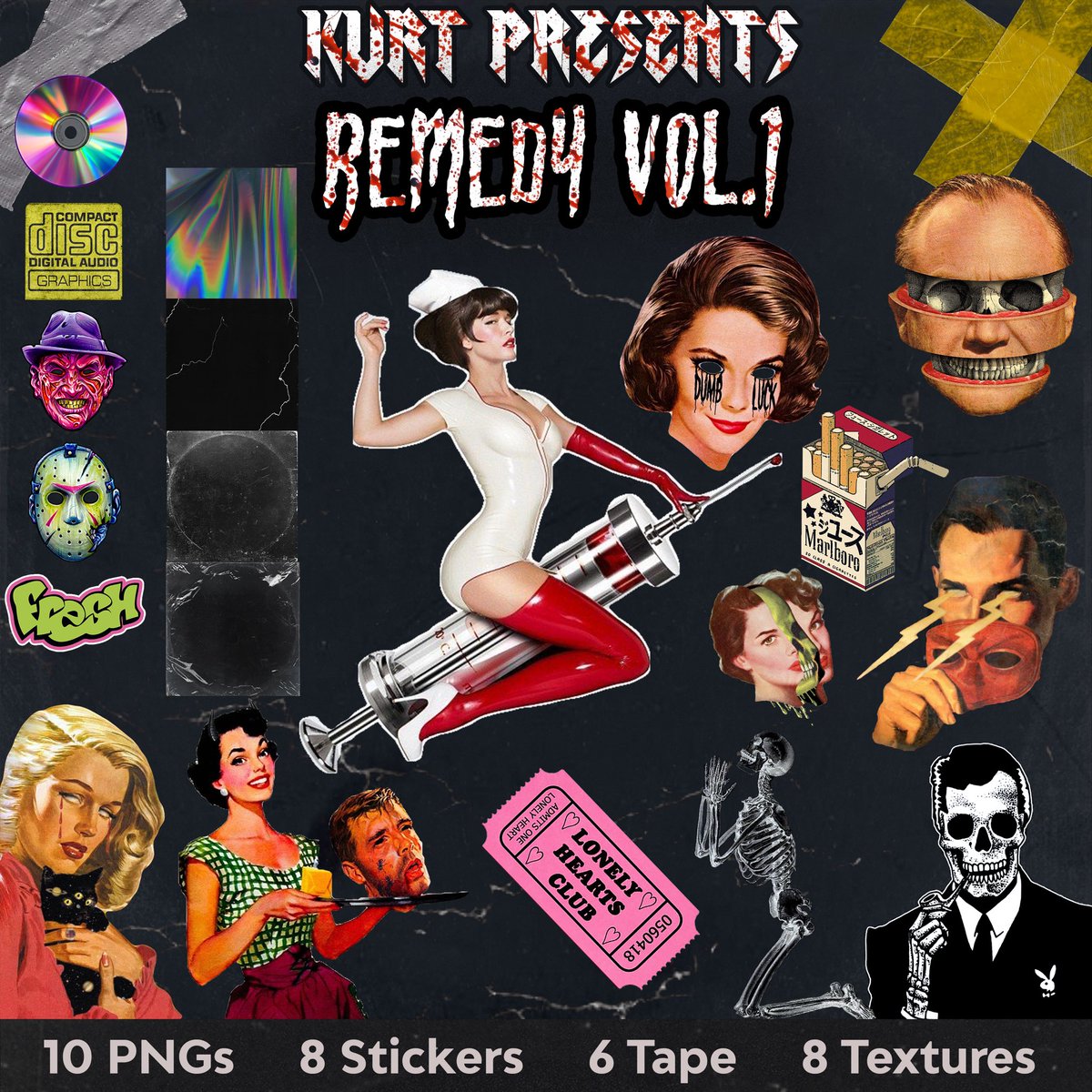 DexDraven's tweet image. Happy to finally announce my first GFX pack that I put together💥

Dropping next FRIDAY⚡️

💀REMEDY VOLUME 1💀

✖️HIGH QUALITY GFX

✖️PERFECT FOR COVER ART

(Giving away a free copy to 10 people!
Retweet, Like &amp;amp; Follow to Enter💥)