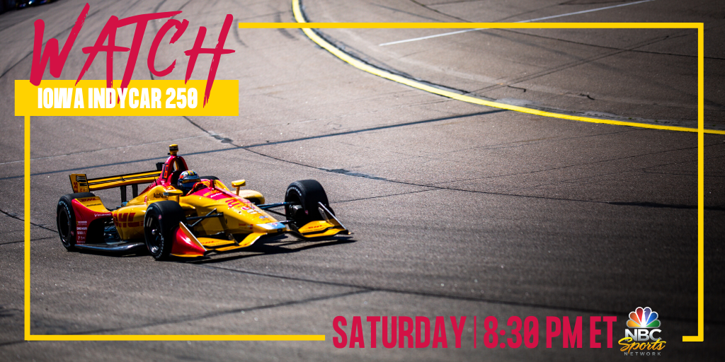 DHLUS's tweet photo. It's day two of #IndyCar racing for @RyanHunterReay and the @FollowAndretti team, help us cheer them on as they compete tonight for a podium finish!

#Iowa250s #AllAndretti #SpeedOfYellow #DHLteamRHR https://t.co/bWPKdOOdzL