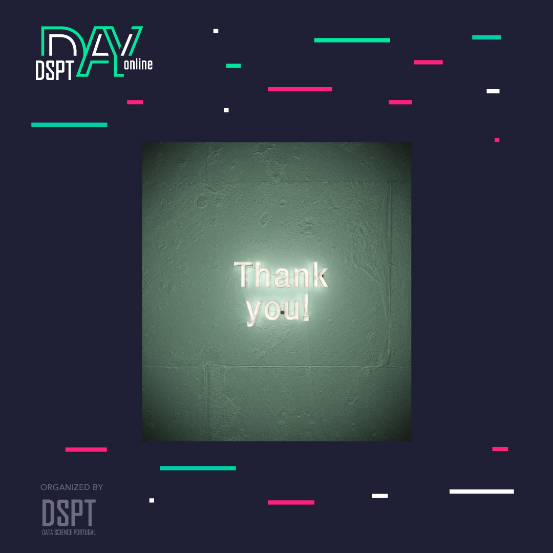 DSPT_Day's tweet photo. And... it's a wrap!

Thank you to everyone who attended our very first online conference. Thank you to the speakers for such insightful talks. Thank you to sponsors, partners, and community members.

See you soon!

#dspt #dsptdayonline #datascience https://t.co/vjwGJplvwQ