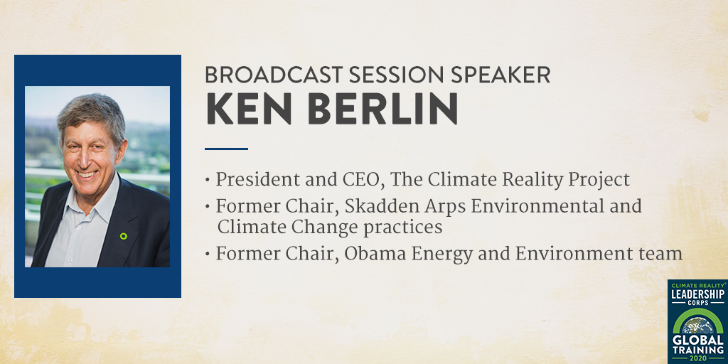ClimateReality's tweet photo. Our first virtual Global Training is here! 🌎 If you’re one of the thousands of participants from around the world who signed up, here’s who you’ll hear from tonight ➡️ https://t.co/IvtLl2h2F1