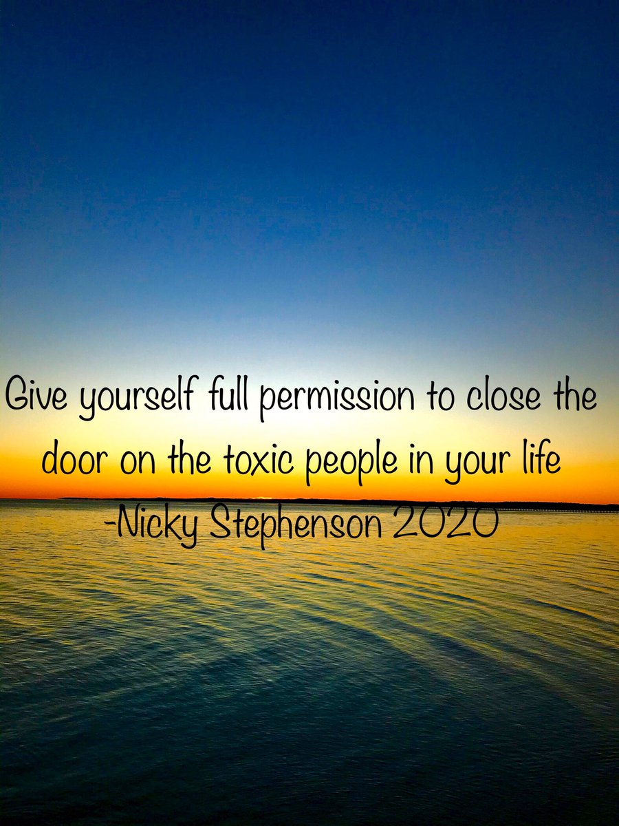 nickystevo's tweet photo. Give yourself full permission to close the door on the toxic people in your life – Nicky Stephenson 2020 #quote #Mentalhealth #MentalHealthMatters #MentalHealthAwareness #ThinkBIGSundayWithMarsha https://t.co/AxQuWOywN5