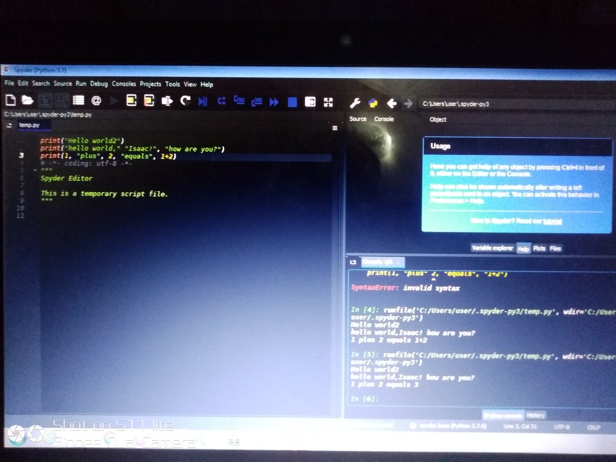Palevu101's tweet image. Starting data analysis with python... Basics input and output.
Day1: Concatenation of strings and values. #100DaysOfcode @YuriSpiridonov #ThePSF #PythonStack