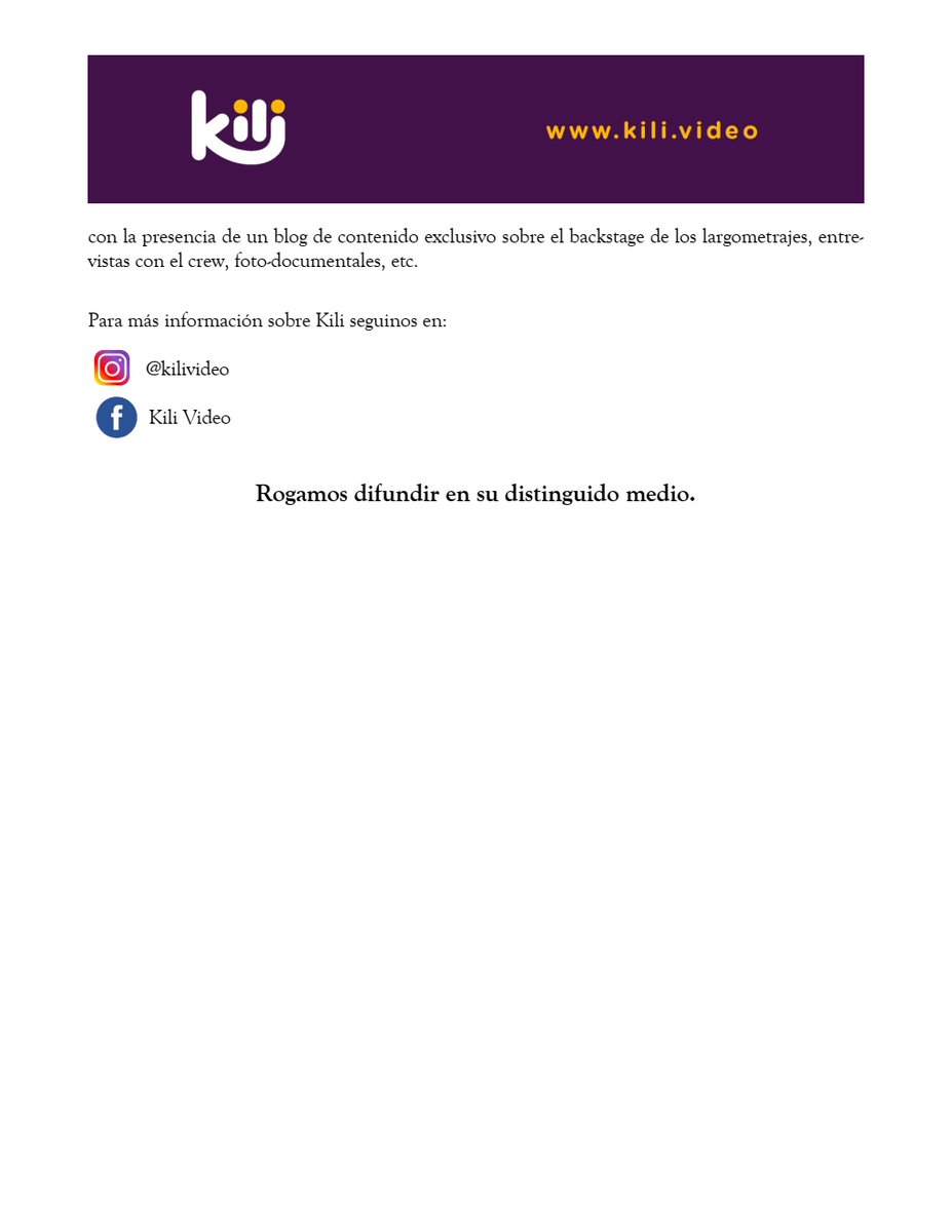 culturalanacion's tweet photo. Gracias @kilivideo! Paraguay, droga y banana; Guaraní, Truenos, Luna de cigarras, La chiperita, Raquel y más en https://t.co/WN3WQ8bhai!
Kili Video anuncia plataforma de streaming para audiovisual paraguayo https://t.co/9XrvQCPgTE #KiliVideo #CineParaguayo #CinePy https://t.co/S3cADXAywo