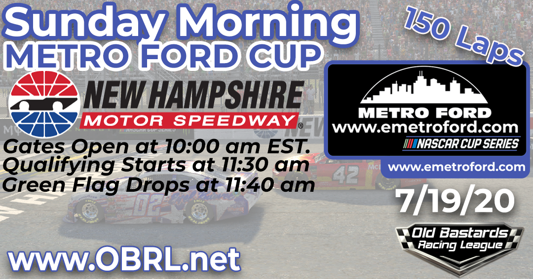 OBRL_Racing's tweet photo. Sunday Morning @Metro_Ford_ Cup @ New Hampshire 150 Laps
Practice: Opens at 10 AM EST
To Race Be In Practice By 11AM
https://t.co/8vBMEeG0i0
#OBRL #metroford #oldbastardsracing #iracing #iracingleague #grassroots #metrofordchicago #fordchicago #guaranteedcreditapproval https://t.co/vheGt9rJB9