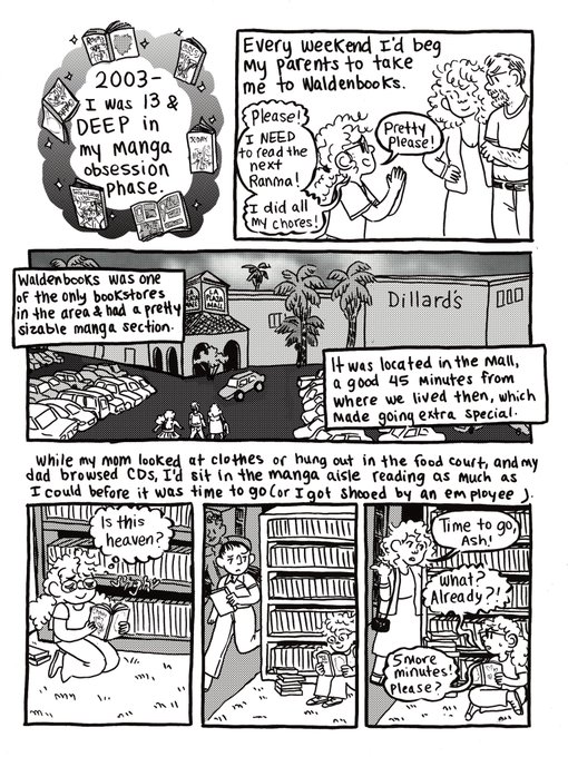 Middle School Manga Star, an autobio comic, 1/8 